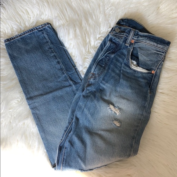 mens levi's 501 distressed jeans